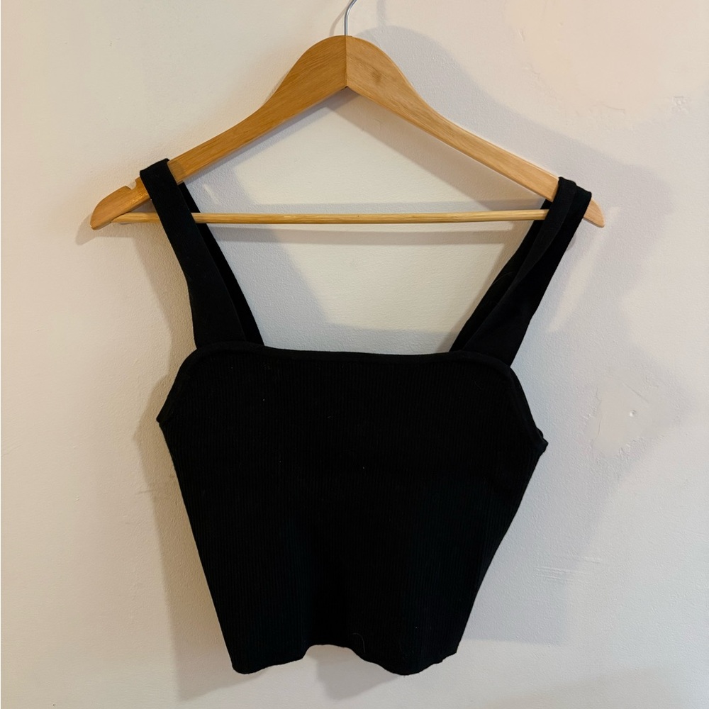 Madewell Black Ribbed Tank Top